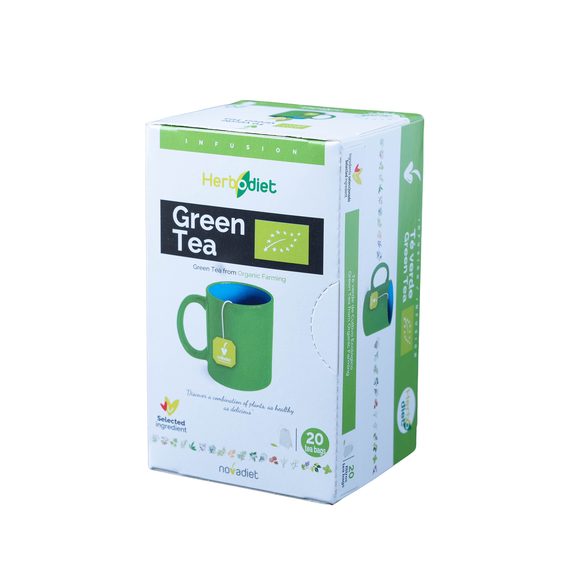 NOVADIET HERBAL TEAS AND INFUSIONS HERBODIET GREEN TEA ECO