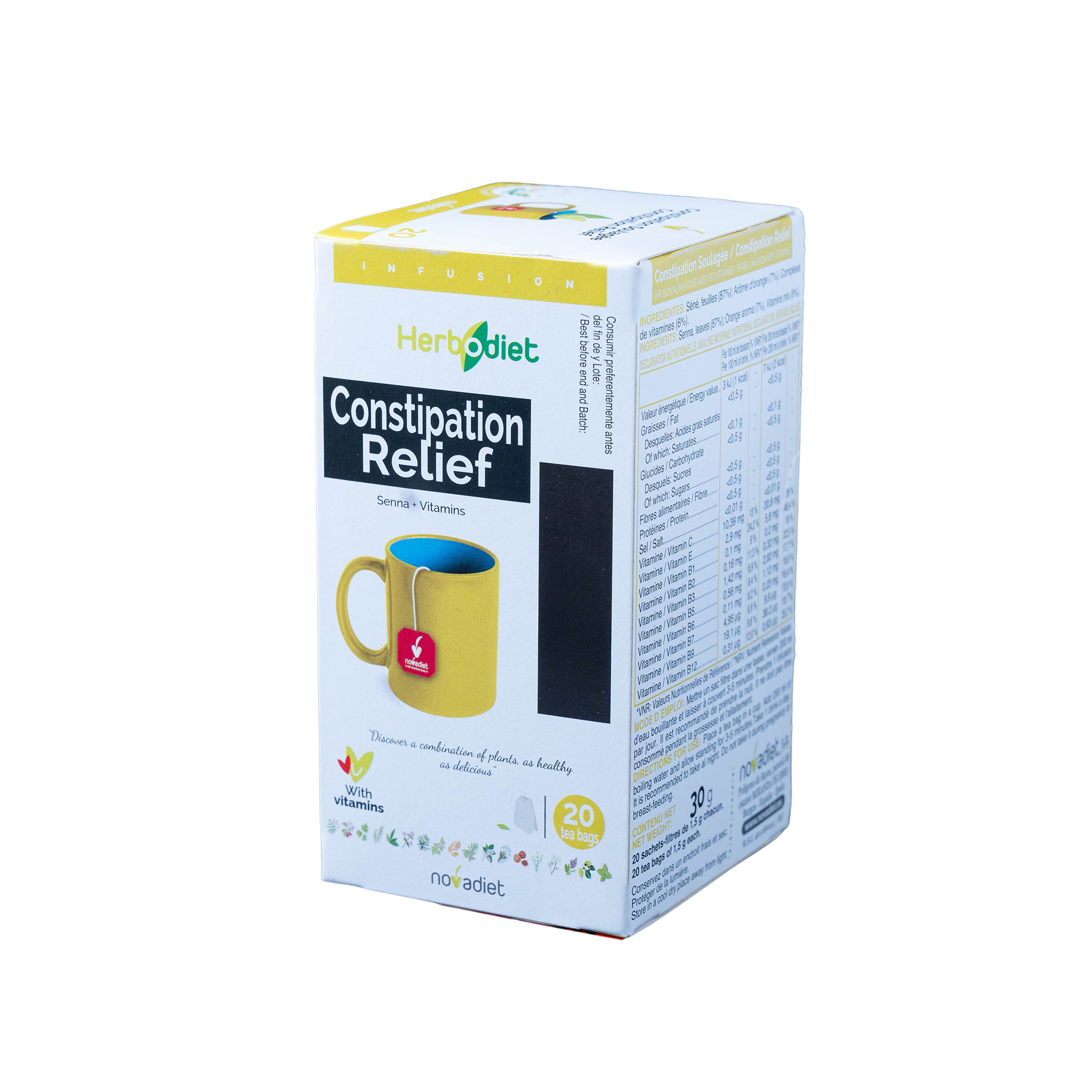 NOVADIET HERBAL TEAS AND INFUSIONS HERBODIET CONSTIPATION RELIEF